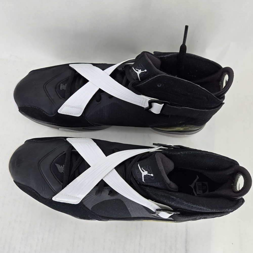 Jordan Air Jordan 8.0 Black Dark Charcoal White Mens 14 Sneakers 467807-001 - Picture 9 of 16